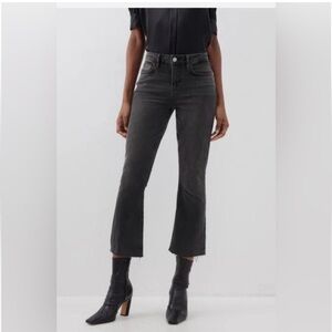 Frame Denim Le Crop Mini Boot jeans in faded black sz 30